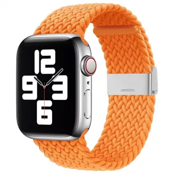 iLike Apple Watch 38/40/41mm pletený textilný remienok oranžový