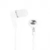 iLike IEA01WH káblové in-ear slúchadlá s mikrofónom a ovládaním na kábli, 3,5-mm jack, biela