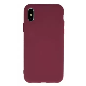 iLike iPhone 11 silikónové puzdro, burgundská - zadné puzdro tlmiacе nárazy s mikrovláknitou vnútornou podšívkou