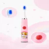 iLike Kids W3 elektrická zubná kefka (na batérie) +3 nástavce ružová