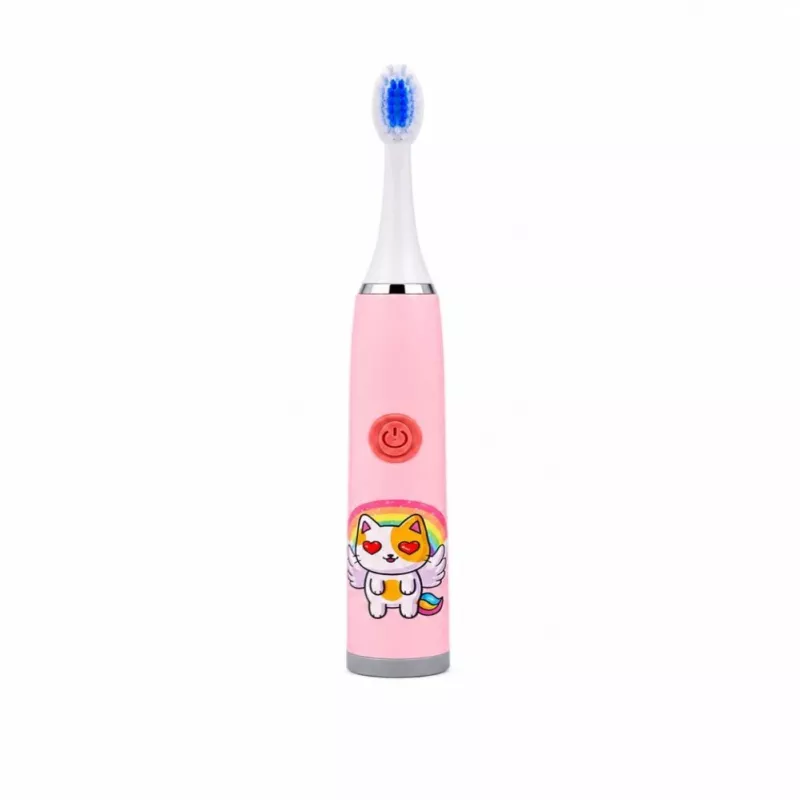 iLike Kids W3 elektrická zubná kefka (na batérie) +3 nástavce ružová