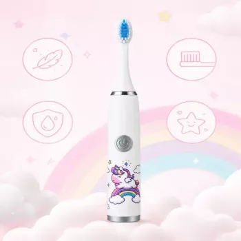 iLike Kids W3 elektrická zubná kefka (na batérie) +3 nástavce biela