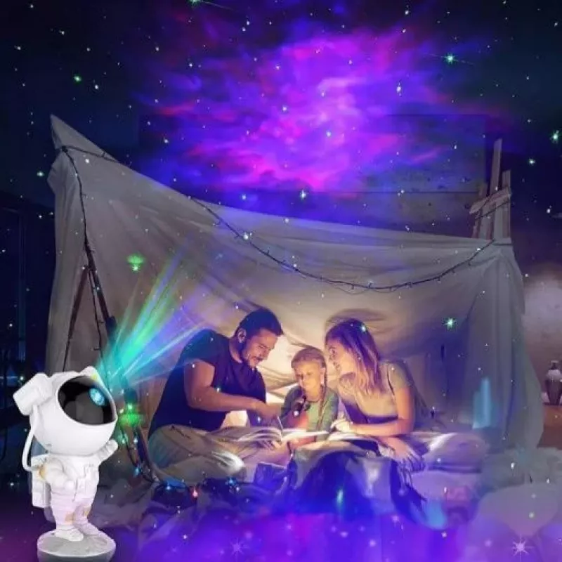 iLike LED projekčné svetlo hviezdy astronaut SM4 biela