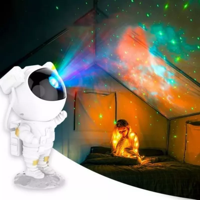 iLike LED projekčné svetlo hviezdy astronaut SM4 biela