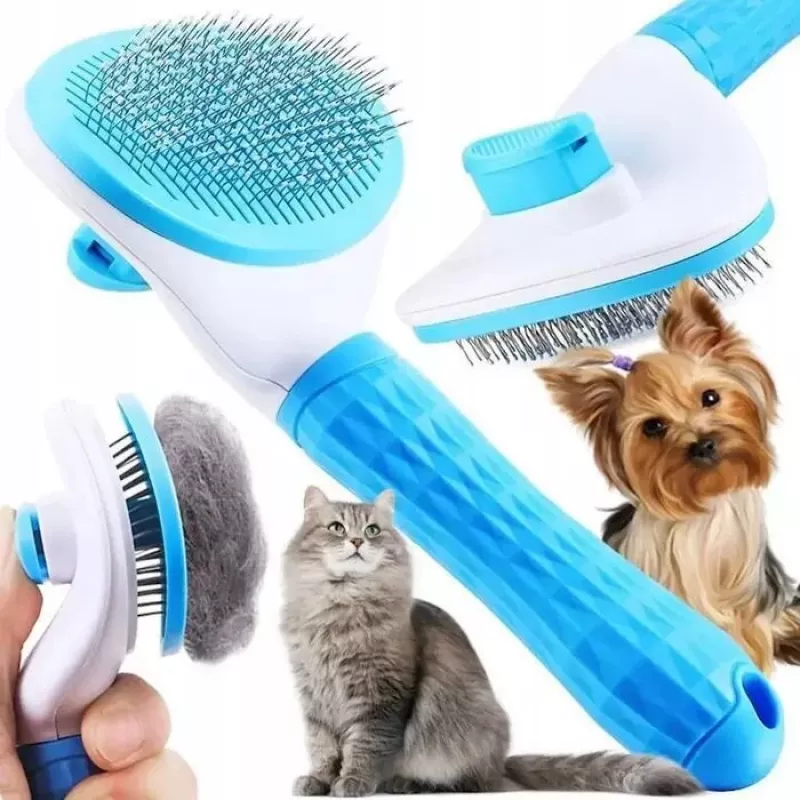 iLike Smart Pet Comb pre psov a mačky – mäkká silikónová odstraňovacia kefa na srsť 15–25 mm