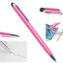 iLike PN1 univerzálne 2-in-1 kapacitné dotykové pero s guľôčkovým perom pre smartfón a tablet - ružové