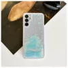 iLike Samsung Galaxy A14 5G silikónové puzdro Water Glitter modré