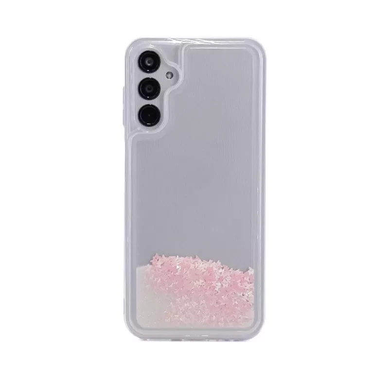 iLike Samsung Galaxy A14 5G silikónové puzdro Water Glitter ružová