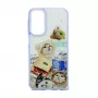 iLike Samsung Galaxy A15 Epoxy Cartoon kryt puzdro fialová biela