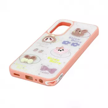 iLike Samsung Galaxy A15 Epoxy Cartoon kryt biela ružová