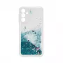 iLike Samsung Galaxy A15 silikónové puzdro voda glitter modrá