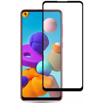 iLike Samsung Galaxy A21s 2.5D Black Frame Full Glue Temperované sklo Ochranné sklo displeja