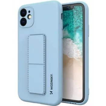 iLike Samsung Galaxy A22 5G Kickstand puzdro silikónový kryt so stojanom svetlomodré