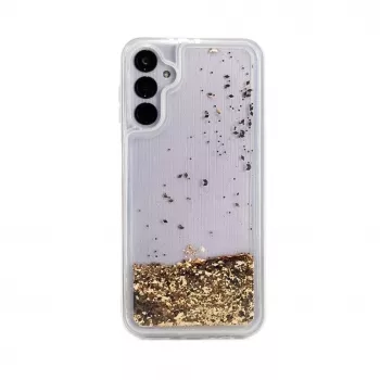 iLike Samsung Galaxy A34 5G silikónové puzdro Water Glitter zlatá