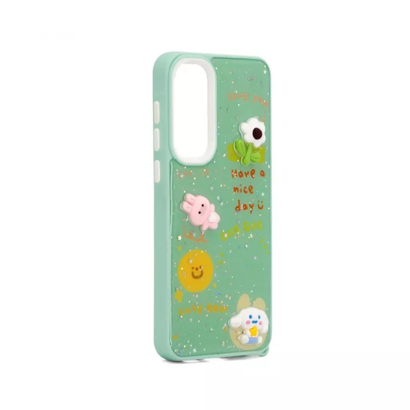 iLike Samsung Galaxy A35 Epoxy Cartoon kryt svetlozelený