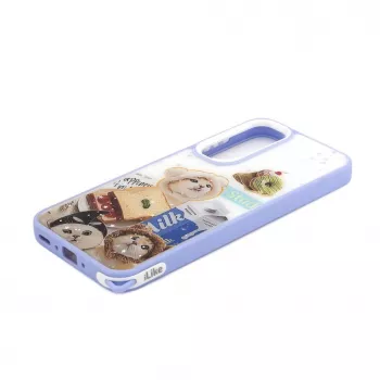 iLike Samsung Galaxy A35 Epoxy Cartoon kryt biely modrý