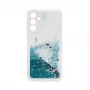 iLike Samsung Galaxy A35 silikónové puzdro Water Glitter modré
