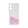 iLike Samsung Galaxy A35 silikónové puzdro Water Glitter svetloružové