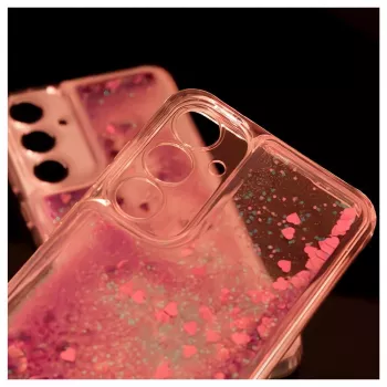 iLike Samsung Galaxy A35 silikónové puzdro Water Glitter ružová