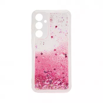 iLike Samsung Galaxy A35 silikónové puzdro Water Glitter ružová