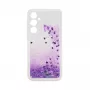 iLike Samsung Galaxy A35 silikónové puzdro Water Glitter fialové