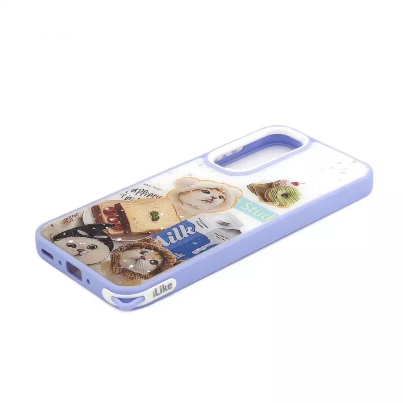 iLike Samsung Galaxy A55 Epoxy Cartoon kryt biely modrý
