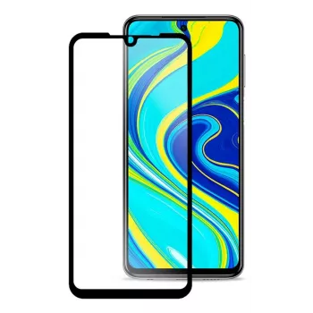 iLike Ochranná fólia displeja pre Xiaomi Redmi Note 9 Pro / Redmi Note 9S, čierny rámik, Full Glue