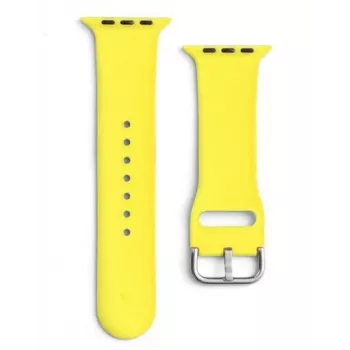 iLike Silicone Strap APS Silicone remienok na hodinky 8/7/6/5/4/3/2 / SE (41/40/38 mm) remienok žltý