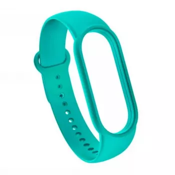 iLike silikónový remienok pre Xiaomi Mi Band 5 / 6 / 7 (18x250mm) tyrkysový