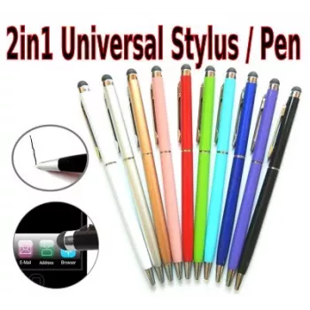 iLike Universal PN1 univerzálne 2-in-1 kapacitné dotykové pero s guľôčkovým perom (smartfón a tablet) fialové