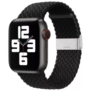 iLike Watch 38/40/41mm pletený textilný remienok čierny
