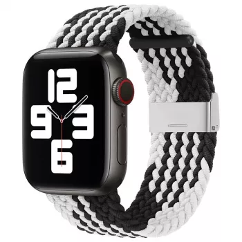 iLike Watch 42/44/45mm pletený textilný remienok čierny biely