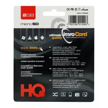 IMRO 2GB microSD pamäťová karta s SD adaptérom