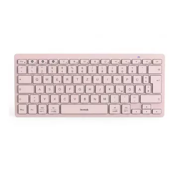 Inateck Bluetooth klávesnica QWERTZ ružová - tenká, prenosná klávesnica pre Windows, macOS, iOS, Android
