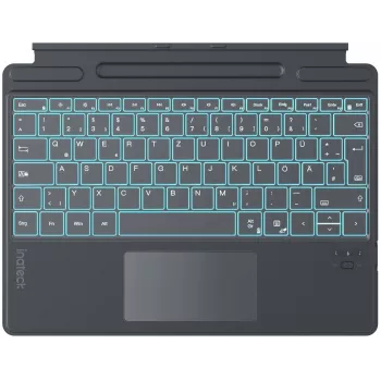 Inateck Surface Pro 8/9/X/11 klávesnica – sivá, nemecká QWERTZ, podsvietená s touchpadom