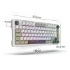 INCA herná klávesnica RGB GraySwitch USB-C/BT 2,00 m biela (IKG-455)