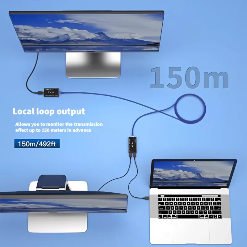 INCA IEX-60 HDMI extender HDMI 1.4 Full HD 60Hz čierny