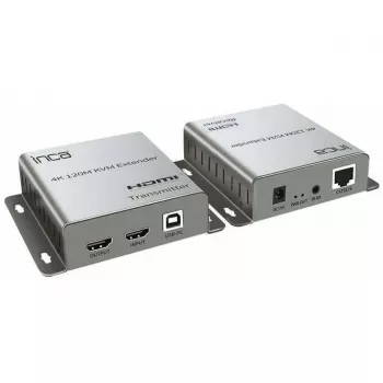 INCA KVM extender HDTV-In/Out/Cat5e/6/USB-A 4K 60 Hz sivý