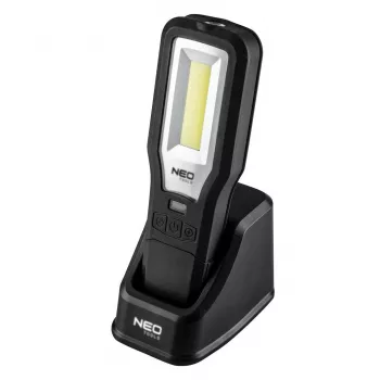 Inšpekčná lampa 550 lm COB LED s nabíjacou stanicou a podstavcom