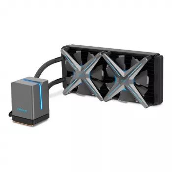Inter-Tech ALSEYE X240 all-in-one kvapalinový chladič CPU, 240-mm radiátor, 2x 120-mm PWM ventilátory, ARGB, Intel & AMD