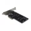 Inter-Tech PCIe adaptérová karta KT015 PCIe x4 na M.2 NVMe + SATA na M.2