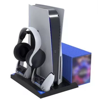 iPega P5013 nabíjacia a chladiaca stanica pre PS5 a PS5 ovládač čierna