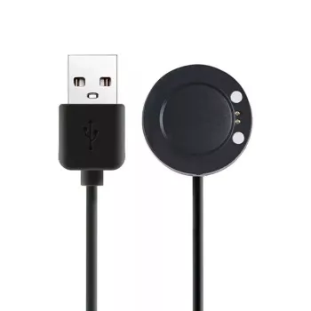 iWear CH5 univerzálny USB napájací kábel 1m pre smart hodinky 2-pin okrúhla magnetická nabíjacia podložka