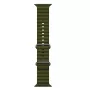 iWear S1 Grooved Soft Silicone 20 mm remienok pre Apple Watch 49 mm / 45 mm / 44 mm / 42 mm Khaki Green