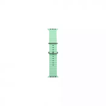 iWear S1 drážkovaný mäkký silikónový 20mm remienok pre Apple Watch 49mm / 45mm / 44mm / 42mm svetlozelená