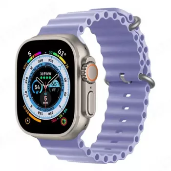 iWear S1 Grooved Soft Silicone 20mm remienok pre Apple Watch 49mm / 45mm / 44mm / 42mm orgovánová
