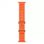 iWear S1 drážkovaný mäkký silikónový 20mm remienok pre Apple Watch 49mm / 45mm / 44mm / 42mm oranžový