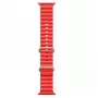 iWear S1 Grooved Soft Silicone 20mm náramok pre Apple Watch 49mm / 45mm / 44mm / 42mm červená
