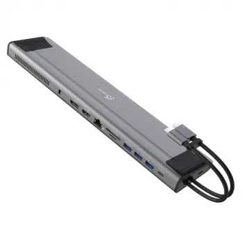 j5create JCD552 M.2 NVMe USB-C 3.2 Gen 2x2 dokovacia stanica so 100W PD, HDMI a DisplayPort