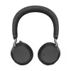 Jabra Evolve2 75 bezdrôtový Bluetooth headset s aktívnym potlačením hluku, certifikovaný pre Microsoft Teams, čierny